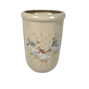 Marmalade Country Goose Canister No Lid Ducks Heart Blue Ribbon MBI 1988 VTG